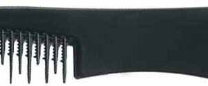 DEWAL PRO ЭКОНОМ Расческа рабочая для начеса, с пластмассовой вилкой, черная, 19см