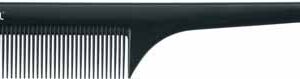 DEWAL PRO ЭКОНОМ Расческа рабочая с пластиковым хвостиком, черная, 21см