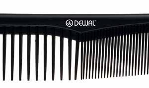 DEWAL PRO ЭКОНОМ Расческа рабочая комбинированная, черная, 18см