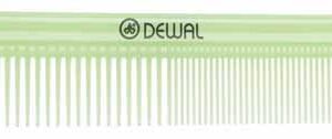 DEWAL PRO OLIVE Расческа рабочая комбинированная, узкая, зеленая, 21,5см