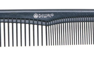 DEWAL PRO NANO Расческа рабочая комбинированная, антистатик, черная, 18,5см