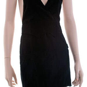 DEWAL PRO Фартук для окрашивания, полиэстер, черный, короткий 56х78см