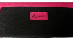 DEWAL PRO Футляр для ножниц двойной, черно-розовый