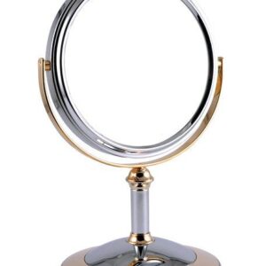 Зеркало* B6"8021 C/G Chrome&Gold настольное 2-стор. 5-кр.ув.15 см.