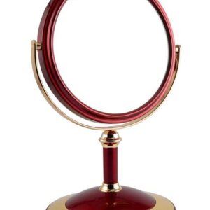 WEISEN B6 8021 RUBY/G Red&Gold Зеркало настольное двухстороннее, 5-кр.увеличение 15см