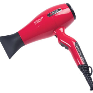 DEWAL PRO SPECTRUM Фен красный, вес 600гр, 2200Вт, ионизация, 2 насадки, провод 3м