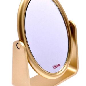 WEISEN 2118 Matt SPGOLD Зеркало настольное овальное, двухстороннее 11,3х15,2см