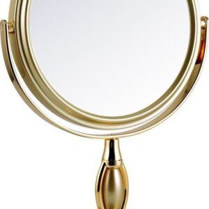 WEISEN B6 806 G5/G Gold Зеркало настольное двухстороннее, 5-кр.увеличение 15см
