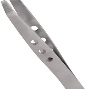 SILVER STAR АТ965 Пинцет для бровей косой, с отверстиями