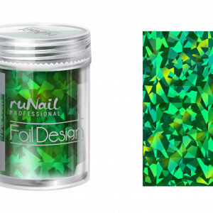 RUNAIL Дизайн для ногтей фольга (зеленый голографический) 1,5м