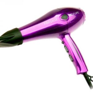 DEWAL PRO FORSAGE Фен пурпурный, вес 600гр, 2200Вт, ионизация, 2 насадки, провод 3м