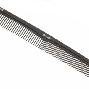 DEWAL PRO CARBON BRAWN Расческа комбинированная, антистатик, черная, 18,5см