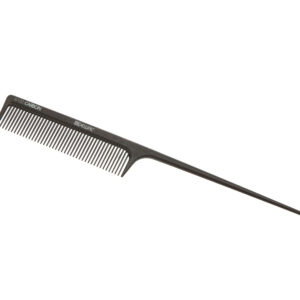 DEWAL PRO CARBON BRAWN Расческа с пластиковым хвостиком, антистатик, кориченевая, 20см