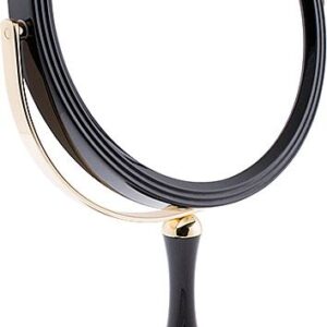 Зеркало* B7"207 BLK/G Black&Gold настольное 2-стор. 7-кр.ув.18 см.