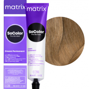 MATRIX PROFESSIONAL 508NA SOCOLOR PRE-BONDED КРЕМ-КРАСКА ДЛЯ СЕДЫХ ВОЛОС СВЕТЛЫЙ БЛОНДИН НАТУРАЛЬНЫЙ ПЕПЕЛЬНЫЙ С БОНДЕРОМ, 90мл