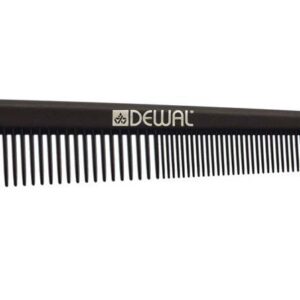 DEWAL PRO MAGNESIUM Расческа рабочая комбинированная, конусная, черная, 18,8см