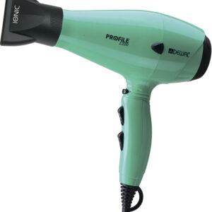 DEWAL PRO PROFILE Фен аквамарин, вес 570гр, 2200Вт, ионизация, 2 насадки, провод 3м