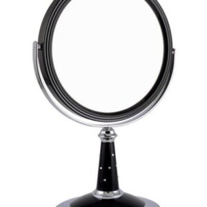 WEISEN B7 809 BLK/C Black Зеркало настольное двухстороннее, 5-кр.увеличение 18см