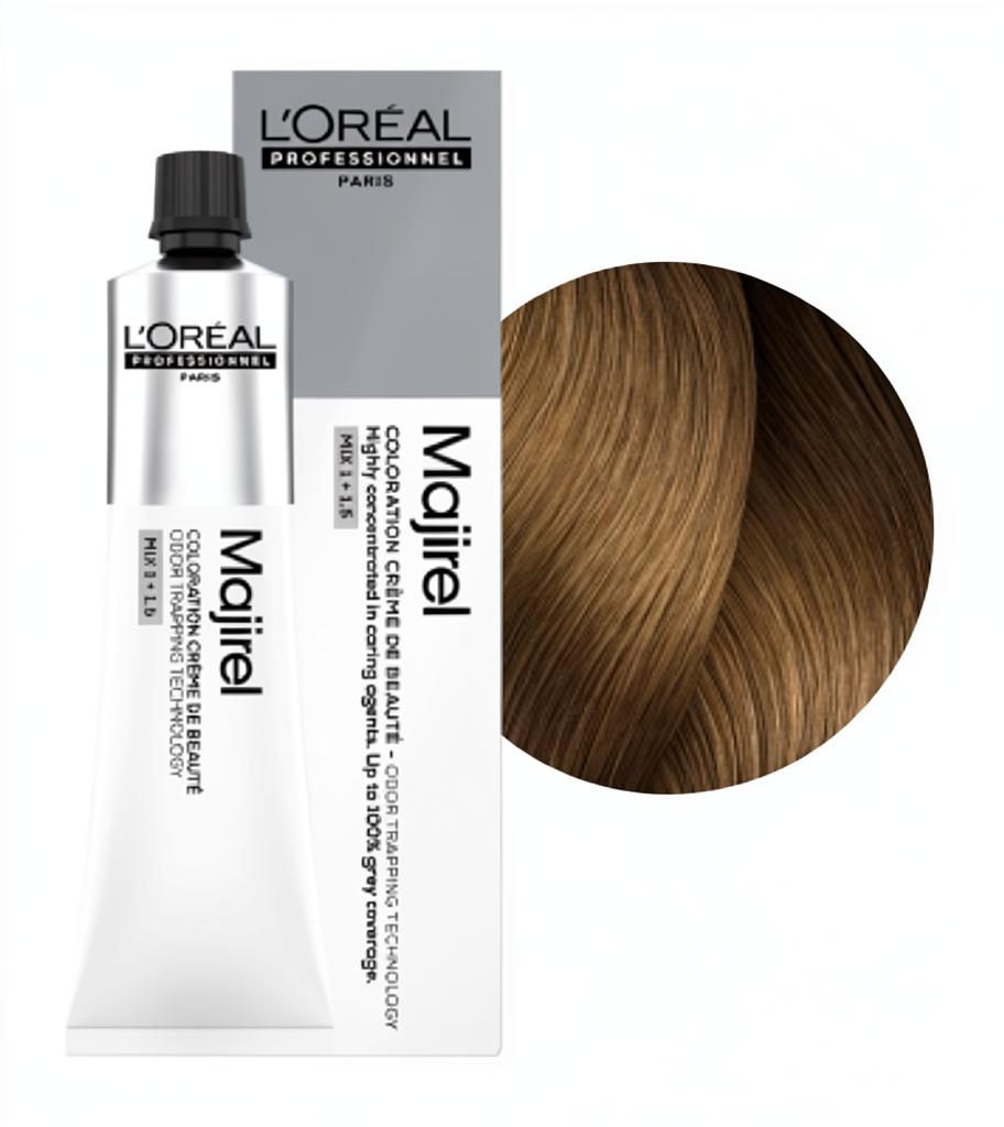 L'OREAL PROFESSIONNEL 8.0 MAJIREL СТОЙКАЯ КРАСКА ДЛЯ ВОЛОС СВЕТЛЫЙ БЛОНДИН ГЛУБОКИЙ, 60мл