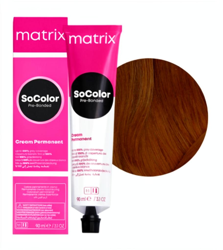 MATRIX PROFESSIONAL 6BC SOCOLOR PRE-BONDED СТОЙКАЯ КРЕМ-КРАСКА ДЛЯ ВОЛОС ТЕМНЫЙ БЛОНДИН КОРИЧНЕВО-МЕДНЫЙ 90мл