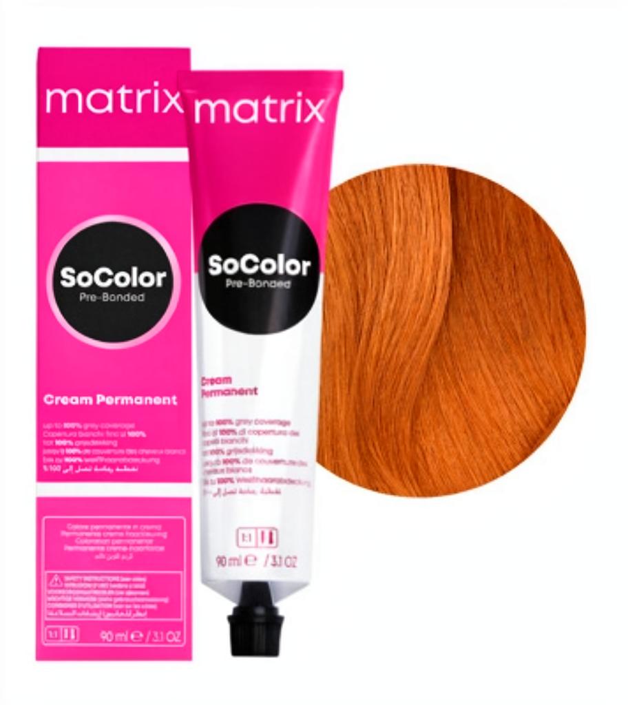 MATRIX PROFESSIONAL 8C SOCOLOR PRE-BONDED СТОЙКАЯ КРЕМ-КРАСКА ДЛЯ ВОЛОС СВЕТЛЫЙ БЛОНДИН МЕДНЫЙ с бондером, 90мл