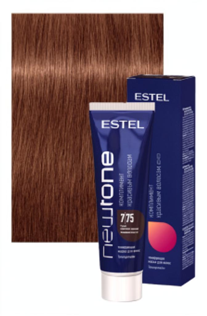 ESTEL PROFESSIONNEL NEWTONE 7/75 Тонирующая маска для волос русый коричнево-красный, 60мл