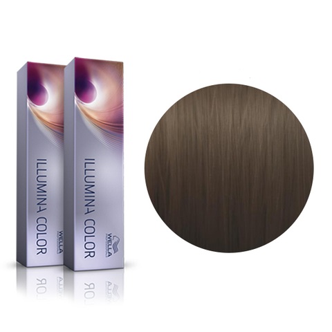 WELLA PROFESSIONAL 5/81 ILLUMINA COLOR СТОЙКАЯ КРЕМ-КРАСКА ДЛЯ ВОЛОС СВЕТЛО-КОРИЧНЕВЫЙ ЖЕМЧУЖНО-ПЕПЕЛЬНЫЙ, 60мл