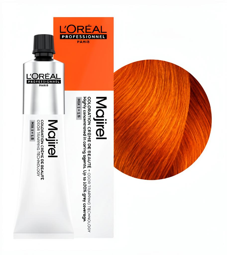 L'OREAL PROFESSIONNEL 7.40 MAJIREL СТОЙКАЯ КРАСКА ДЛЯ ВОЛОС БЛОНДИН ИНТЕНСИВНЫЙ МЕДНЫЙ, 50мл