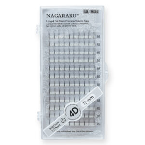 NAGARAKU Ресницы пучковые 4D, 12 линий (14mm, C, 0.07)