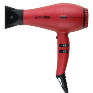 DEWAL PRO EVOLUTION Фен красный, вес 480гр, 2300Вт, ионизация, 2 насадки