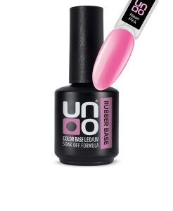 UNO Rubber Neon Pink Камуфлирующее базовое покрытие для гель-лака, 12гр