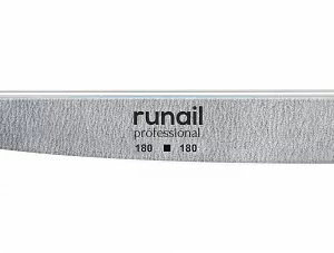 RUNAIL Профессиональная пилка для искусственных ногтей (серая, нож, 180/180) №4794