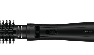 DEWAL PRO AIR SHINE Фен-щетка черная, 1200Вт, 2 насадки, 38/50мм, провод 3м