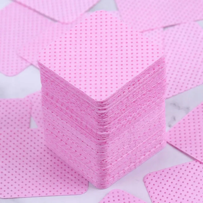Салфетки для маникюра розовые, безворсовые, с перфорацией, 300шт