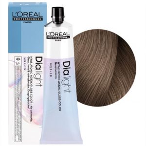 L'OREAL PROFESSIONNEL 8.18 DIA LIGHT ТОНИРУЮЩАЯ КРАСКА ДЛЯ ВОЛОС СВЕТЛЫЙ БЛОНДИН ПЕПЕЛЬНЫЙ МОККА, 60мл