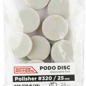 NIPPON NIPPERS Файлы-полировщики (спонжи) для пододисков, сменные одноразовые, абразив 320, Диаметр 25мм. 24шт