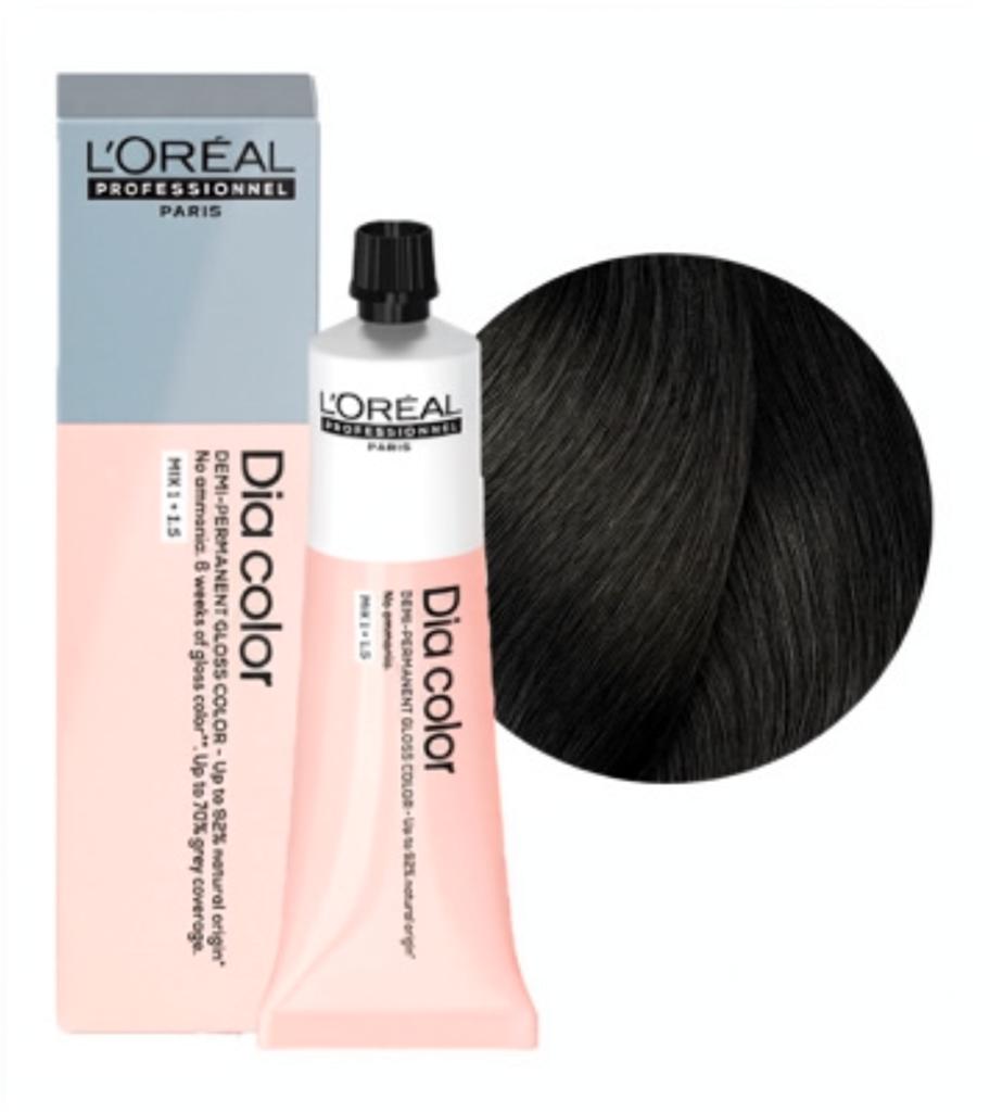 L'OREAL PROFESSIONNEL 4 DIA COLOR КРАСИТЕЛЬ-БЛЕСК БЕЗ АММИАКА ШАТЕН, 60мл