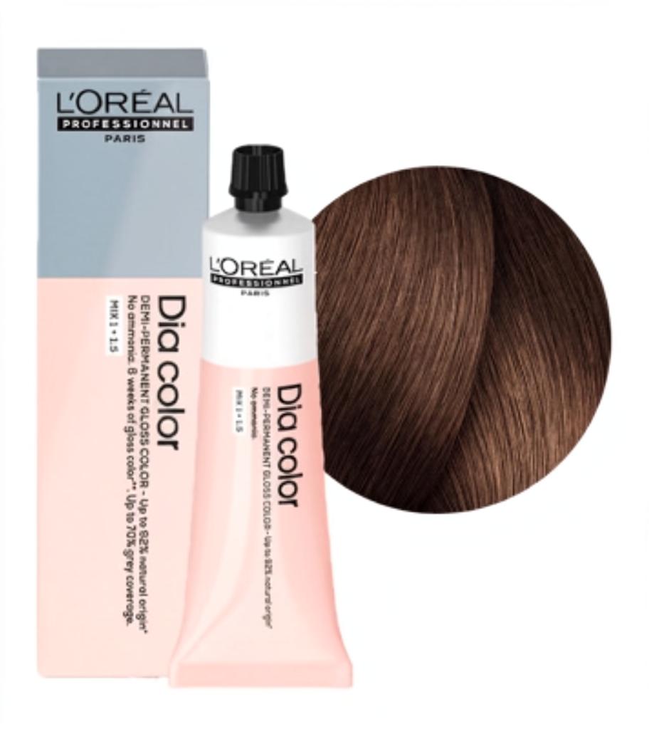 L'OREAL PROFESSIONNEL 7.8 DIA COLOR КРАСИТЕЛЬ-БЛЕСК БЕЗ АММИАКА БЛОНДИН МОККА, 60мл