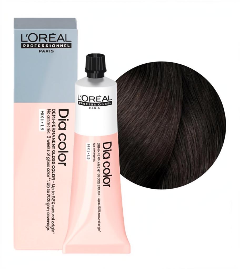 L'OREAL PROFESSIONNEL 5.1 DIA COLOR КРАСИТЕЛЬ-БЛЕСК БЕЗ АММИАКА СВЕТЛЫЙ ШАТЕН ПЕПЕЛЬНЫЙ, 60мл