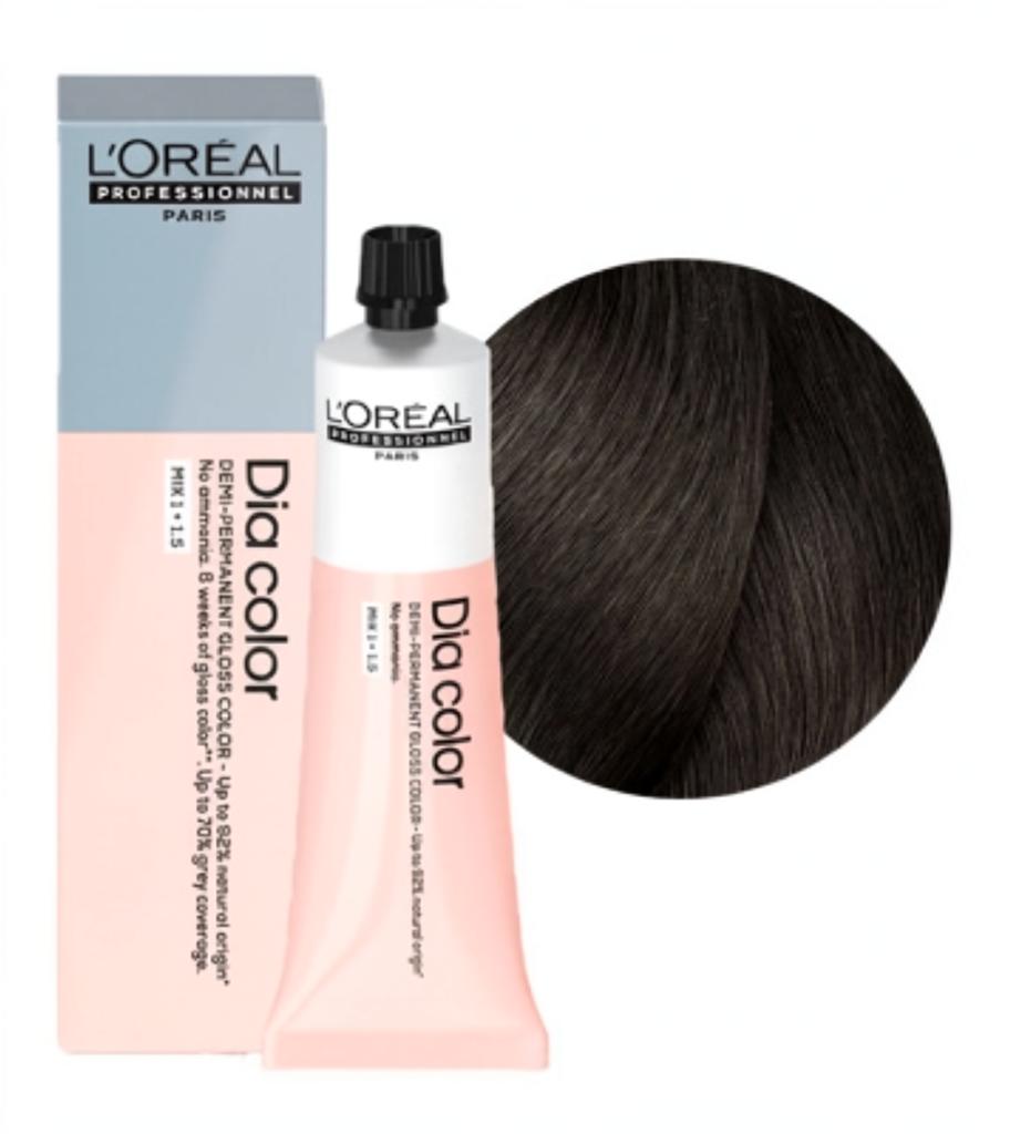 L'OREAL PROFESSIONNEL 5 DIA COLOR КРАСИТЕЛЬ-БЛЕСК БЕЗ АММИАКА СВЕТЛЫЙ ШАТЕН, 60мл