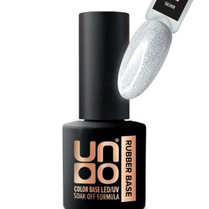 UNO Rubber Color Base Gel Silver Гель-лак базовый, 8гр