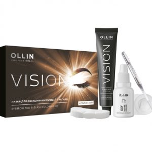 OLLIN PROFESSIONAL VISION Набор для окрашивания бровей и ресниц (Коричневый)