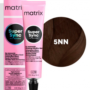 MATRIX PROFESSIONAL 5NN SUPER SYNC PRE-BONDED ТОНИРУЮЩАЯ КРАСКА ДЛЯ ВОЛОС БЕЗ АММИАКА СВЕТЛЫЙ ШАТЕН ГЛУБОКИЙ НАТУРАЛЬНЫЙ, 90мл