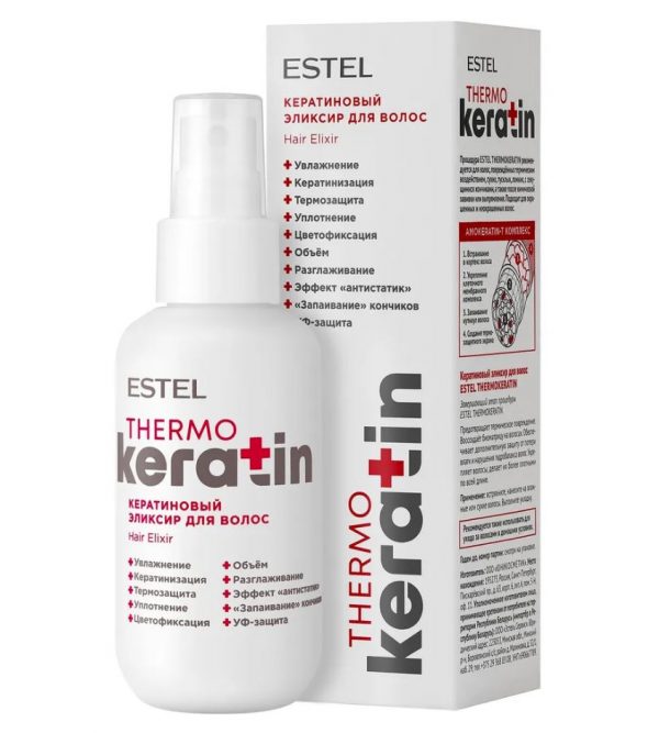 ESTEL PROFESSIONNEL THERMOKERATIN Кератиновый эликсир для волос, 100мл