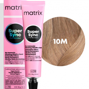 MATRIX PROFESSIONAL 10M SUPER SYNC PRE-BONDED ТОНИРУЮЩАЯ КРАСКА ДЛЯ ВОЛОС БЕЗ АММИАКА ОЧЕНЬ ОЧЕНЬ СВЕТЛЫЙ БЛОНДИН МОККА, 90мл