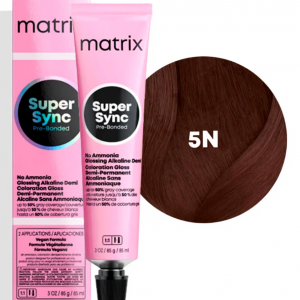MATRIX PROFESSIONAL 5N SUPER SYNC PRE-BONDED ТОНИРУЮЩАЯ КРАСКА ДЛЯ ВОЛОС БЕЗ АММИАКА ШАТЕН СВЕТЛЫЙ, 90мл