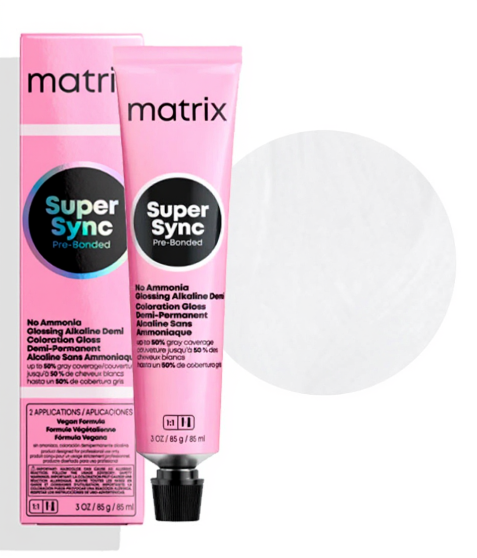 MATRIX PROFESSIONAL GLEAR SUPER SYNC PRE-BONDED ТОНИРУЮЩАЯ КРАСКА ДЛЯ ВОЛОС БЕЗ АММИАКА ПРОЗРАЧНЫЙ, 90мл