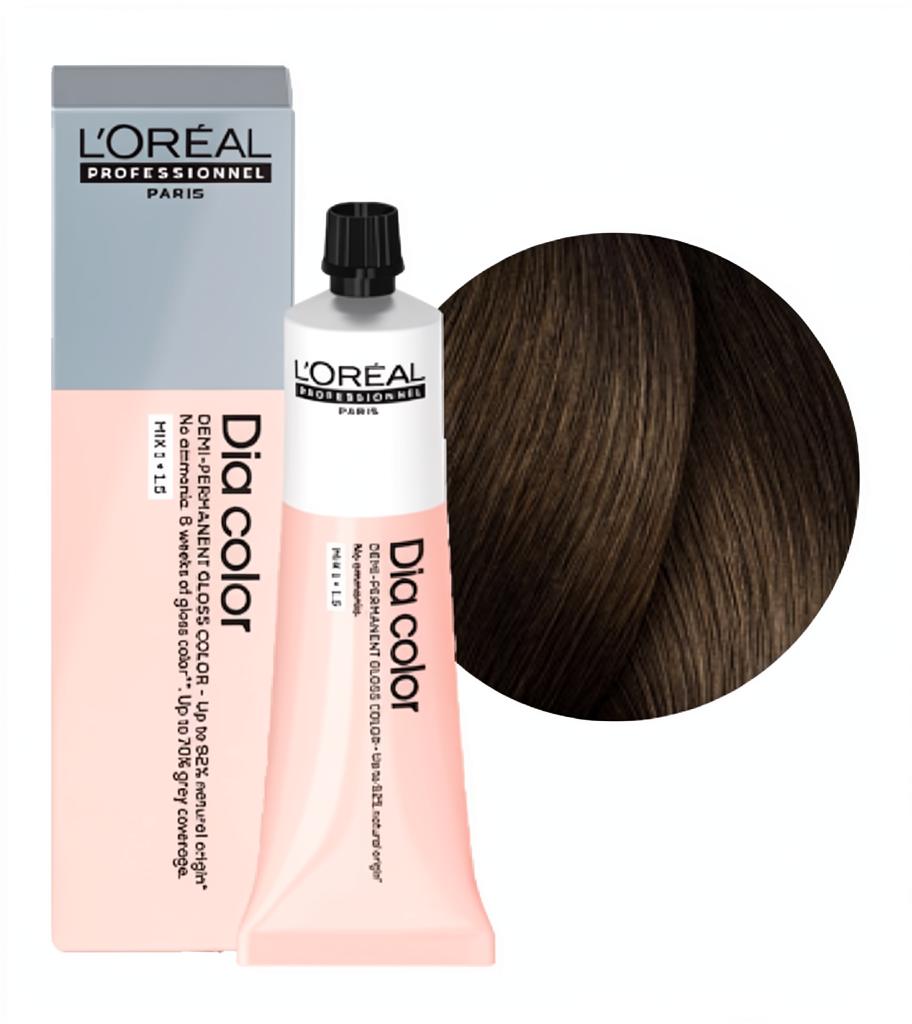 L'OREAL PROFESSIONNEL 6 DIA COLOR КРАСИТЕЛЬ-БЛЕСК БЕЗ АММИАКА ТЕМНЫЙ БЛОНДИН, 60мл