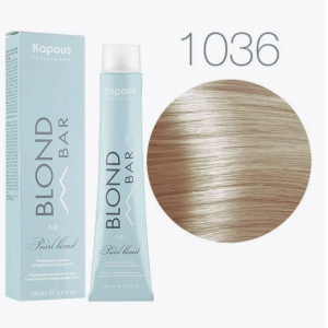 KAPOUS PROFESSIONNEL 1036 BLOND BAR СТОЙКАЯ КРЕМ-КРАСКА ДЛЯ ВОЛОС ЗОЛОТИСТЫЙ РОЗОВЫЙ, 100мл