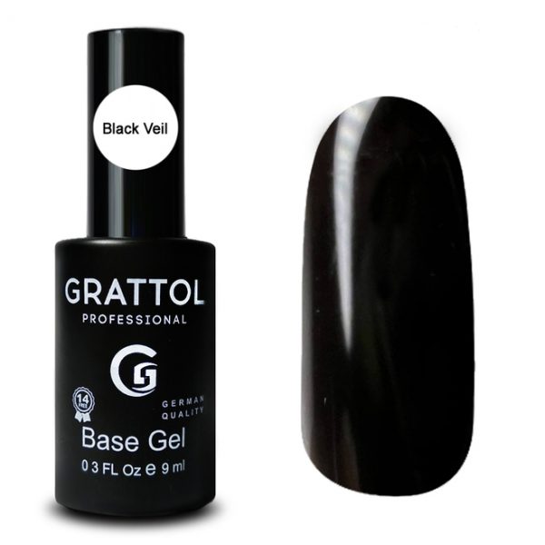 GRATTOL Каучуковая база Rubber Base Black Veil, 9мл